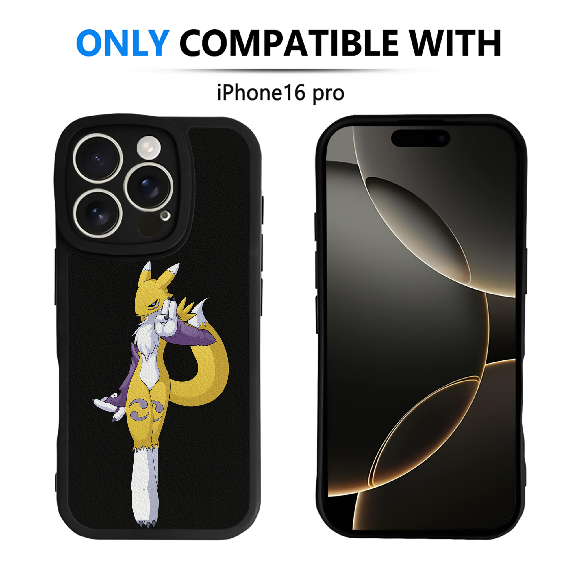 （画像用） Digimon デジタルモンスター/デジモン 【iPhone 16シリーズ対応】シリコンスマホケース（レザー調） 材質：シリコン